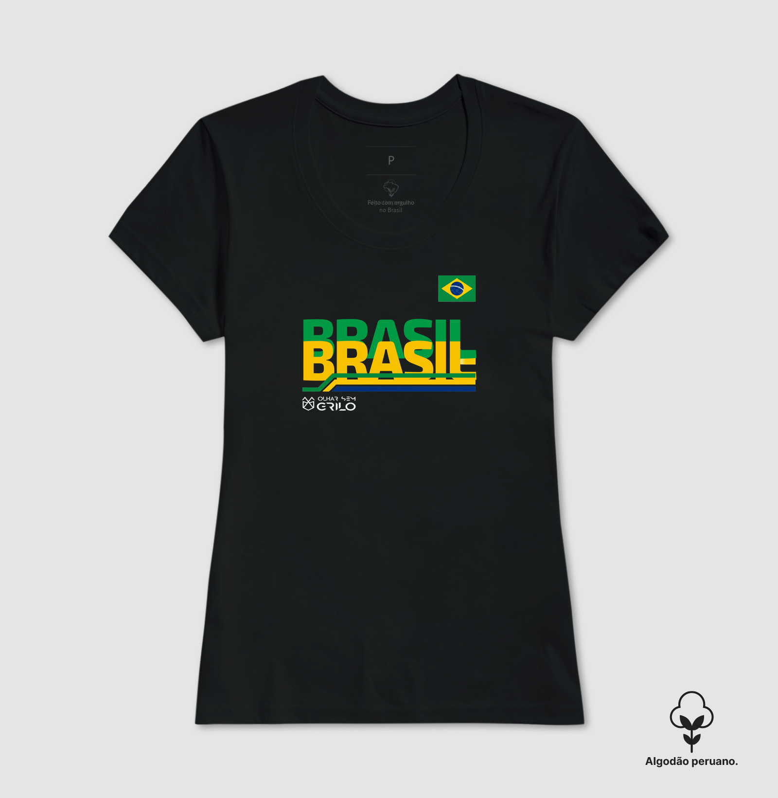 Camiseta Algodão Peruano - Brasil - Imagem 3