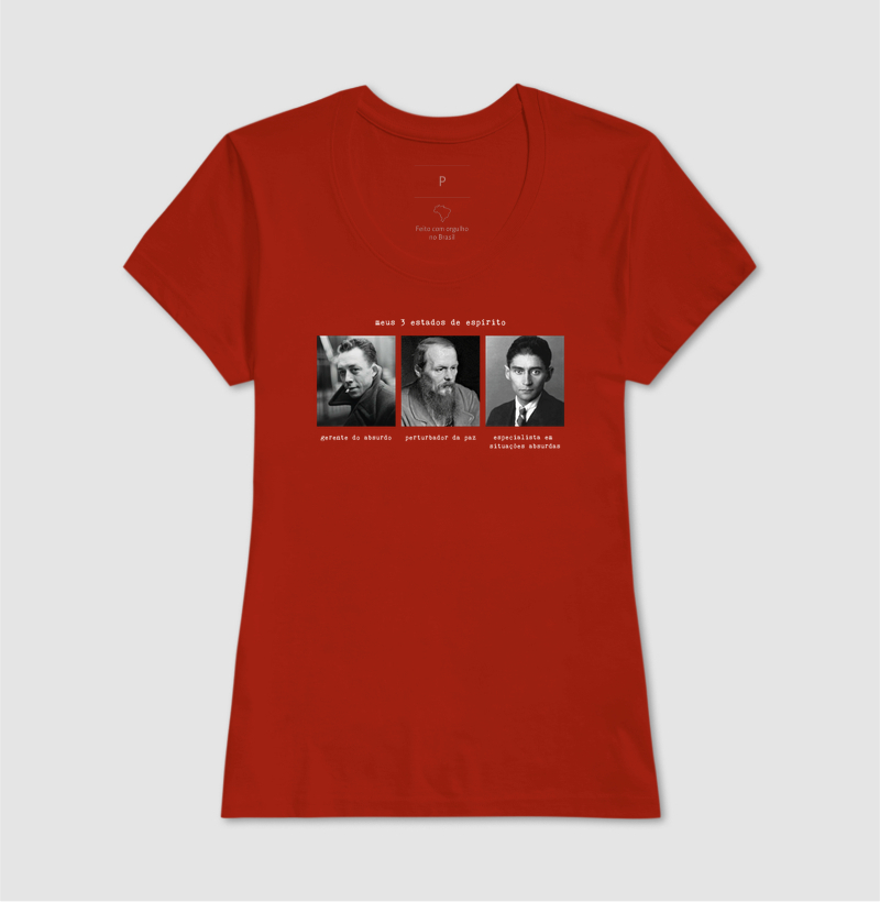 Camiseta Meus 3 Estados de Espírito | Camus, Kafka e Dostoiévski - Imagem 13
