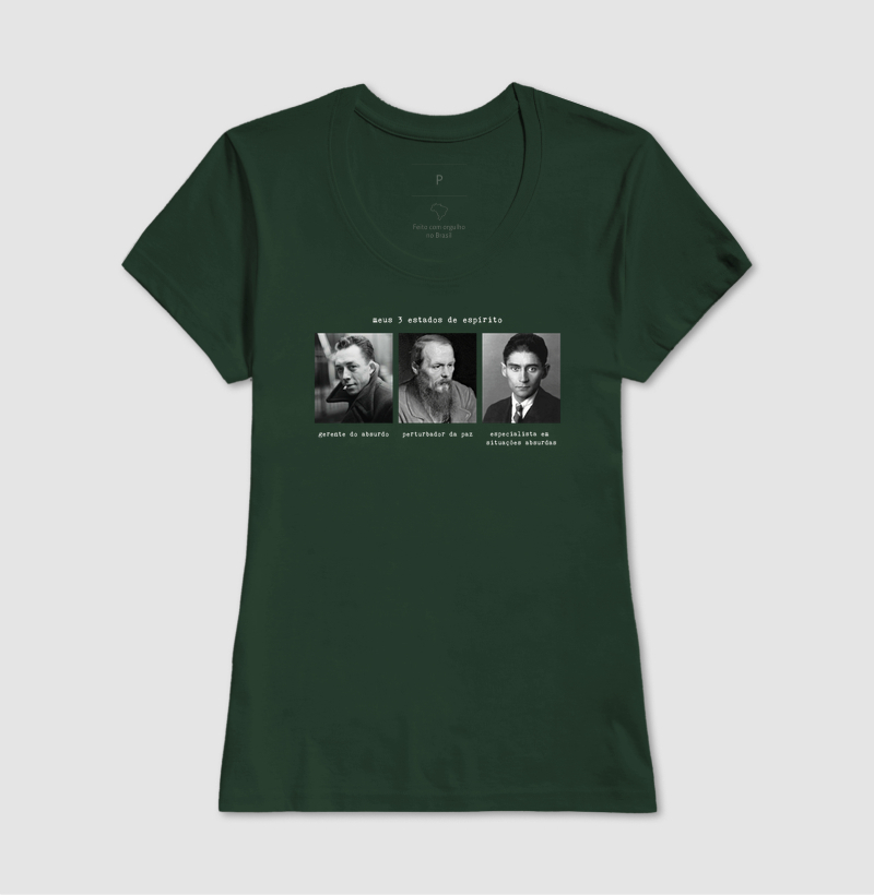 Camiseta Meus 3 Estados de Espírito | Camus, Kafka e Dostoiévski - Imagem 15