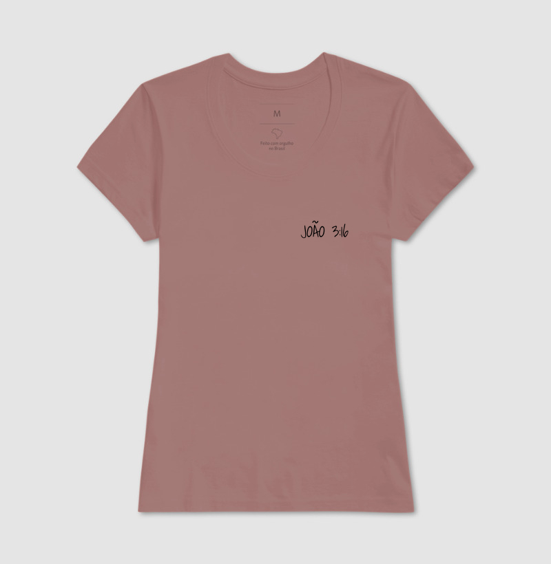 Camiseta Feminina João 3:16 Bolso - Imagem 9