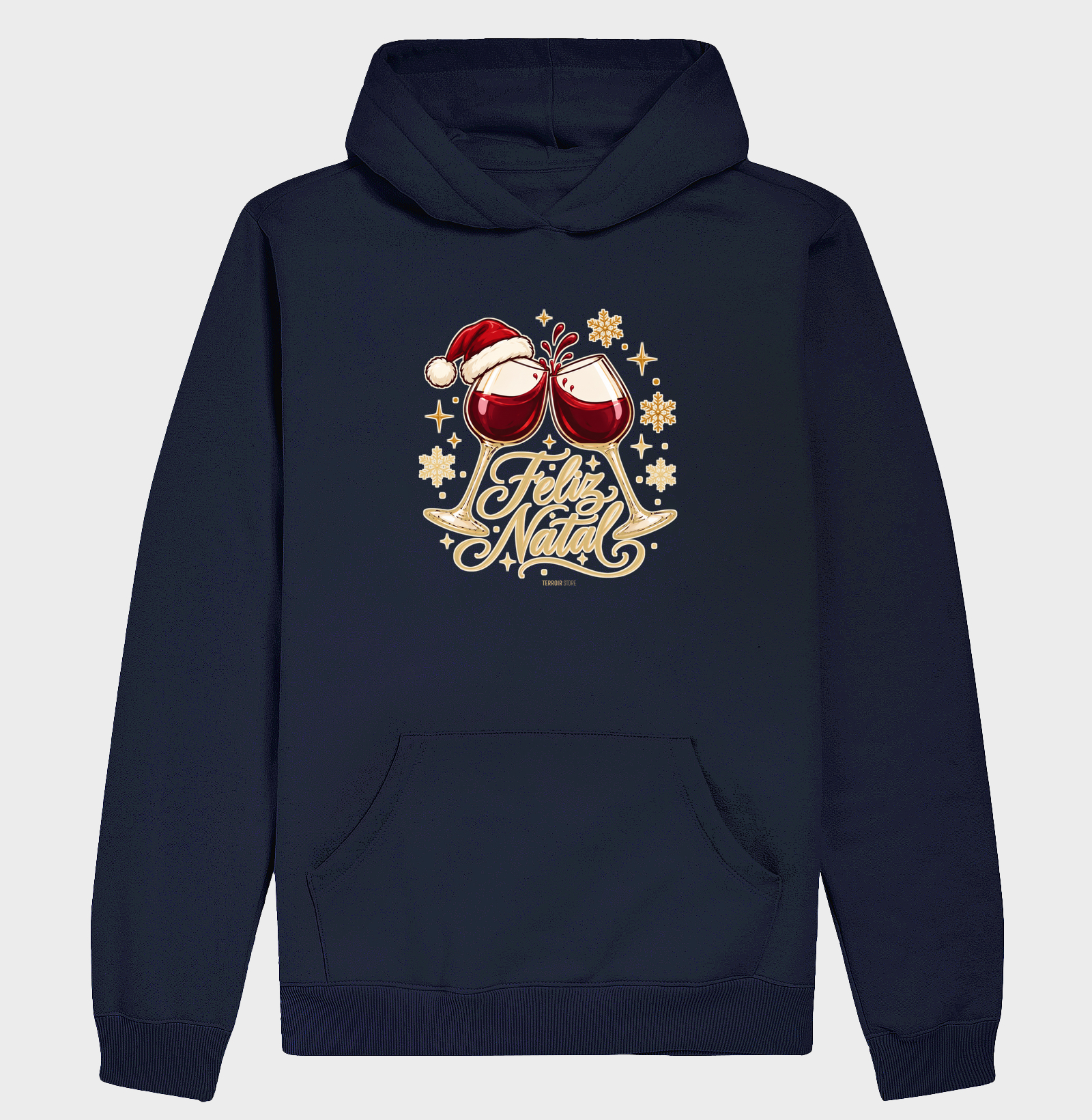 Hoodie Moletom Feliz Natal – Brinde de Taças de Vinho - Imagem 4