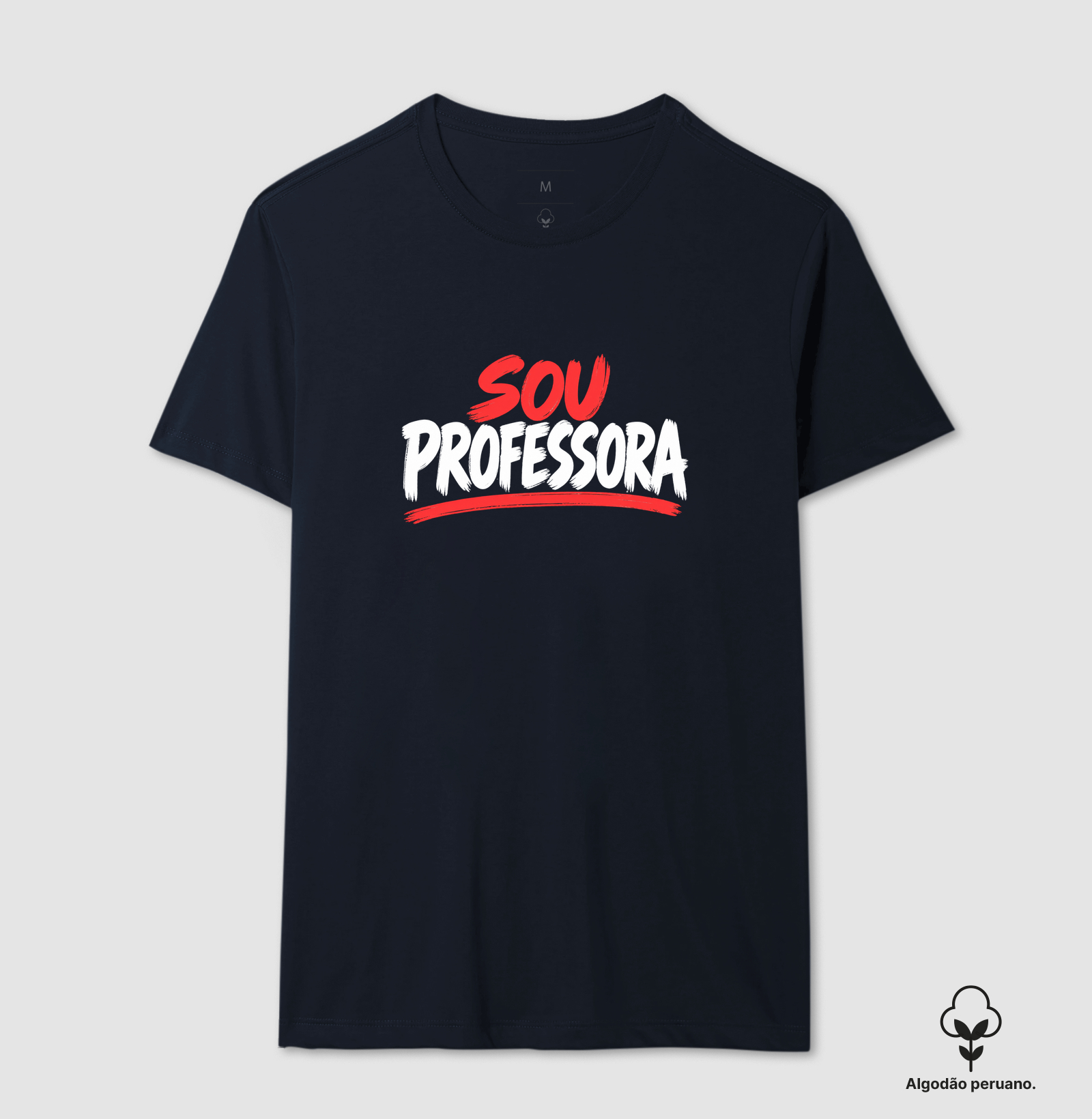Camiseta Algodão Peruano Sou Professora - Letras Brancas - Imagem 7