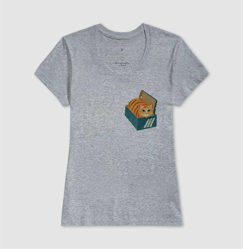 Camiseta Gato na Caixa de Sapato - Imagem 9