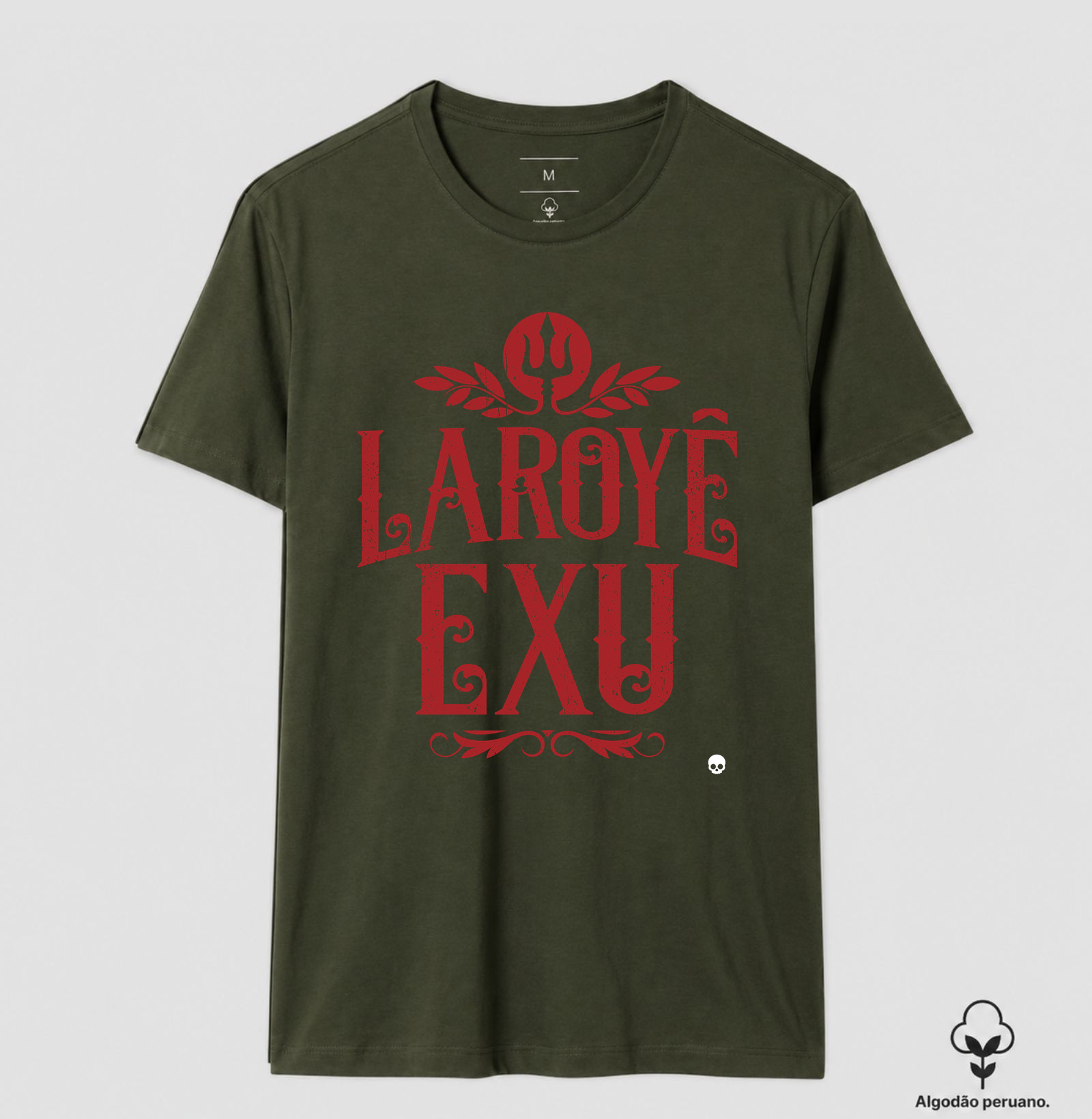 Camiseta Umbanda Laroyê Exu - Em Algodão Peruano - Imagem 9