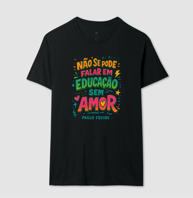 Camiseta | Educação é Amor - Paulo Freire  - Imagem 2