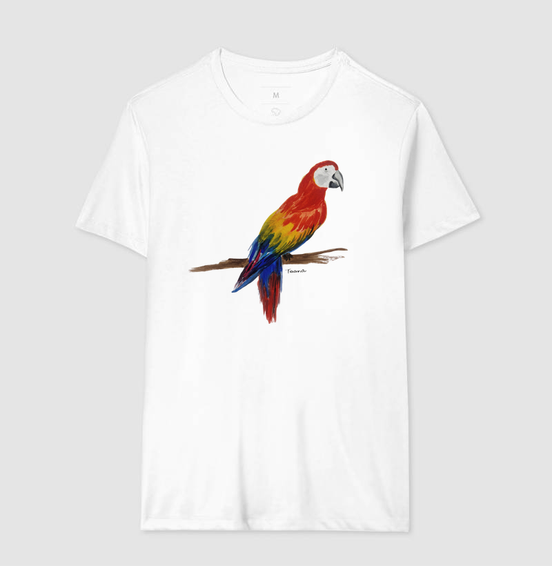 Camiseta Arara-Vermelha – Aves do Brasil - Imagem 6