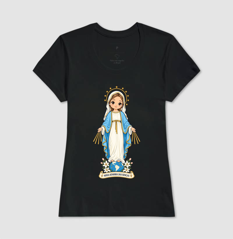 Nossa Senhora das Graças estilo chibi - Imagem 3
