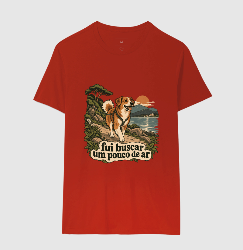 Camiseta Cachorro Natureza "fui buscar um pouco de ar" | Pelo & Pano - Imagem 10