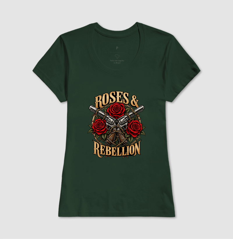 Camiseta Rock Vintage Roses & Rebellion - Imagem 13
