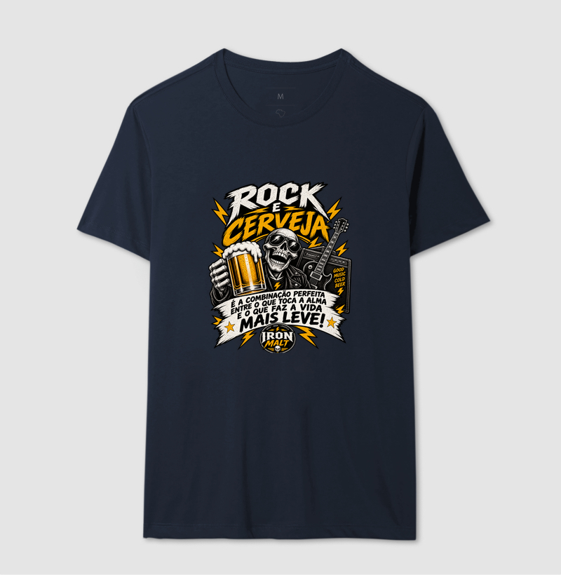 Camiseta Rock e Cerveja – Estampa Rock and Roll, Música e Cerveja - Imagem 6