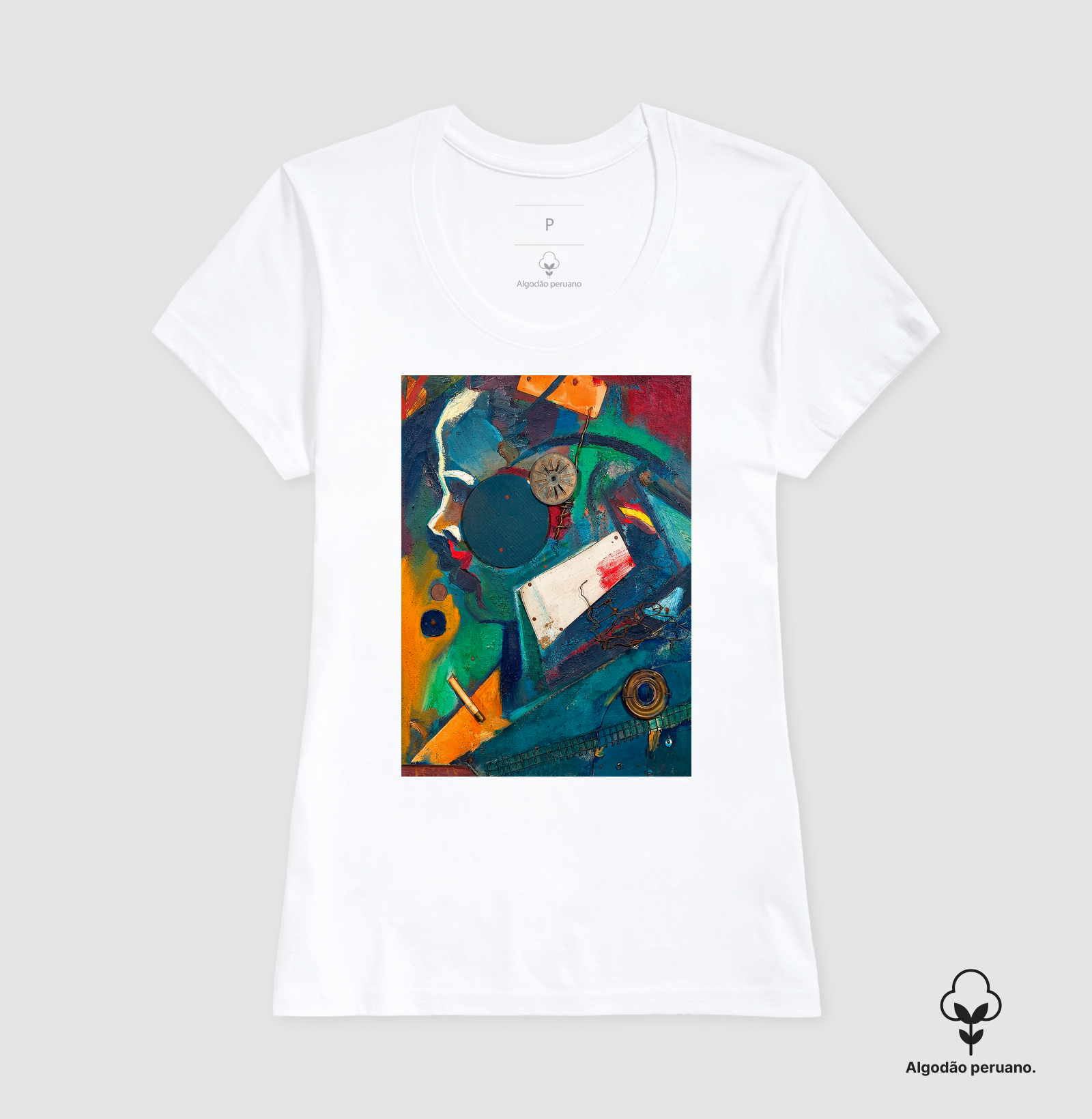 Camiseta Algodão Peruano Tanguis Kurt Schwitters  - Imagem 2