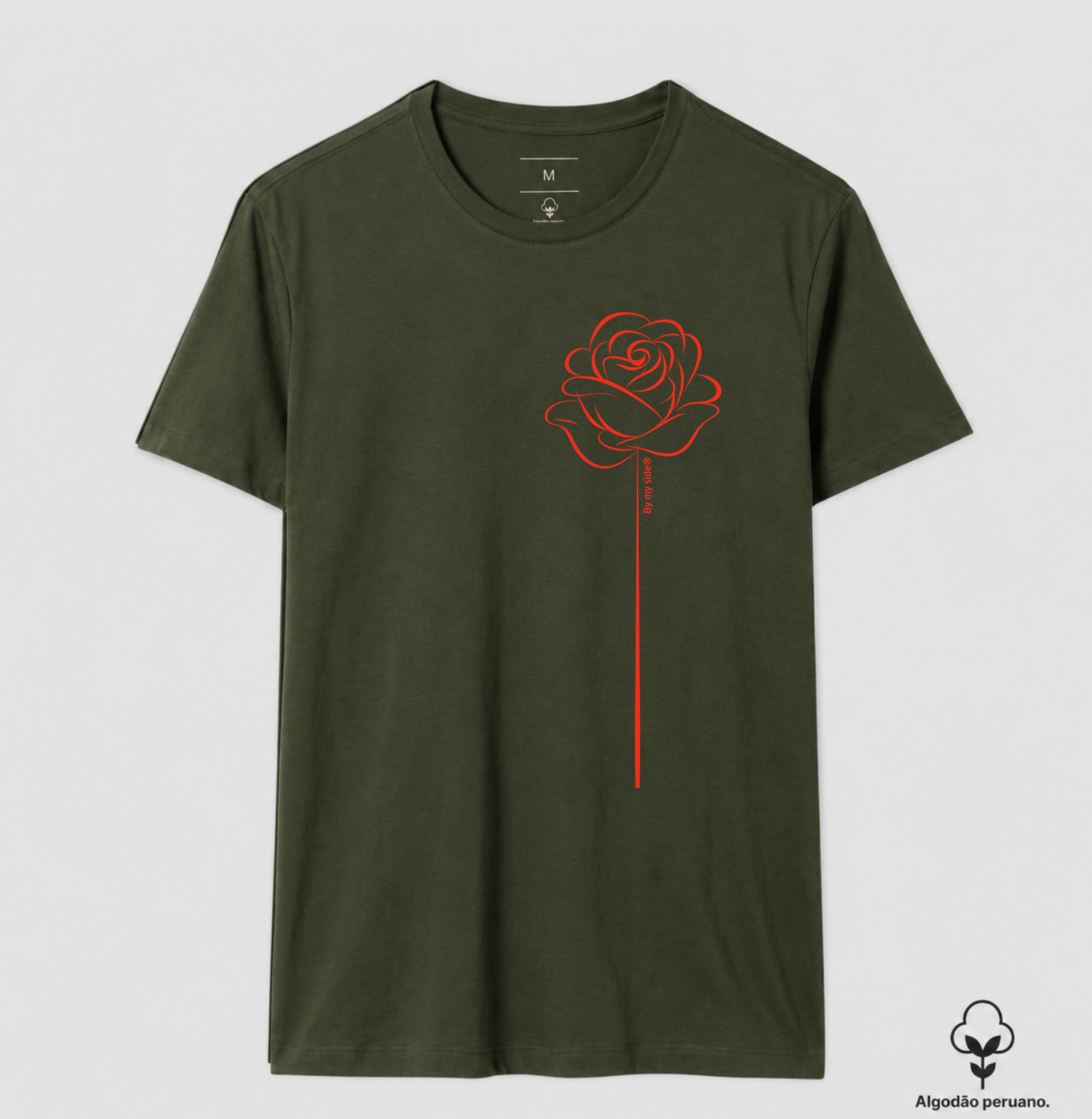 ROSA SOLITÁRIA - Algodão Peruano - Imagem 9