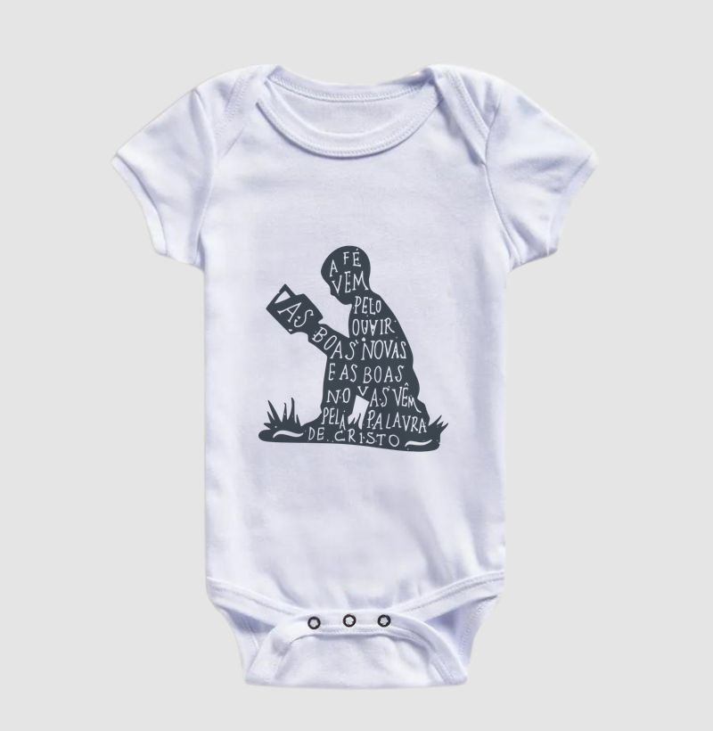 Body Infantil A fé vem pelo Ouvir - Imagem 3
