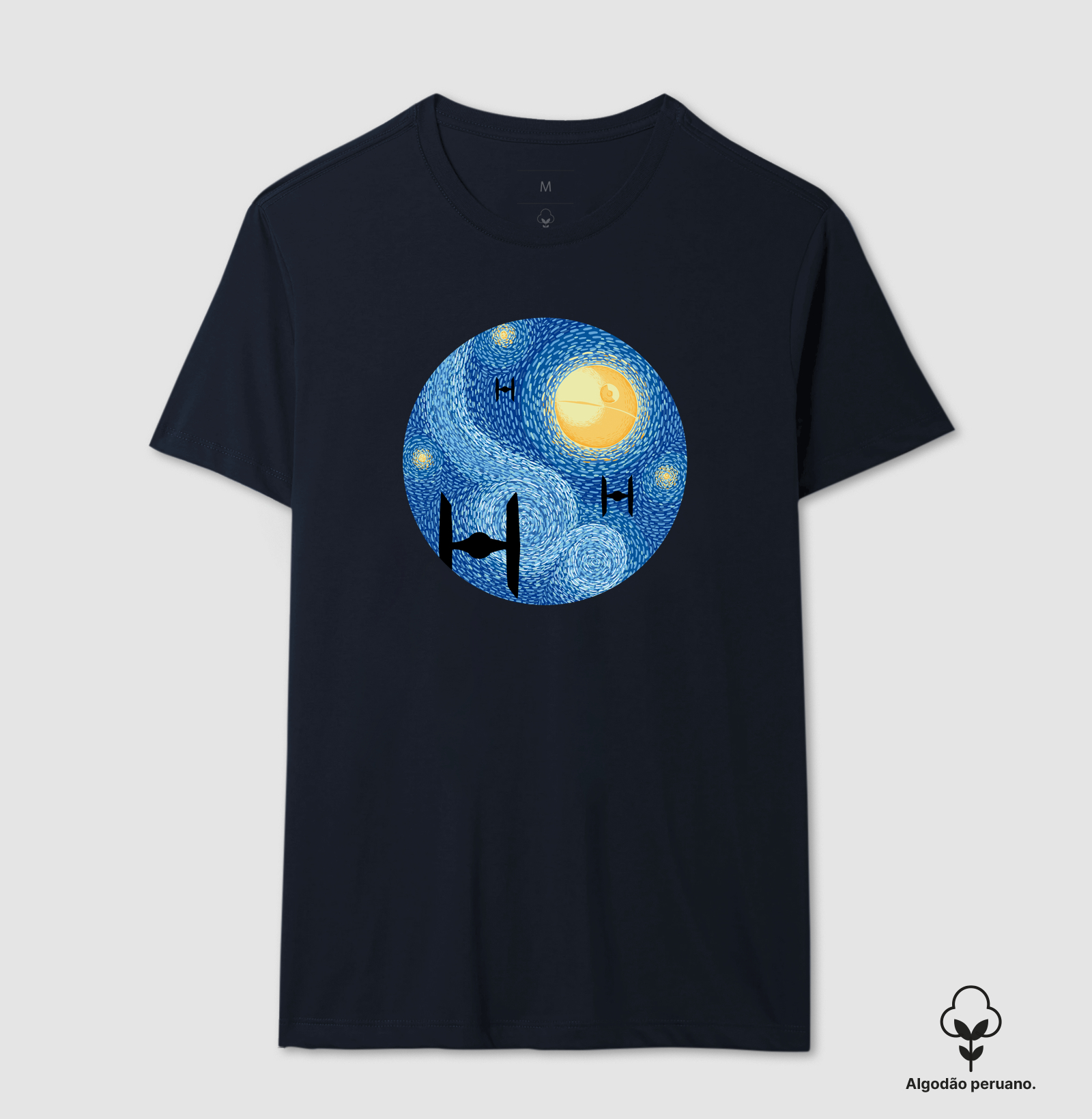 Camiseta Algodão Peruano Noite Estrelada - Imagem 7