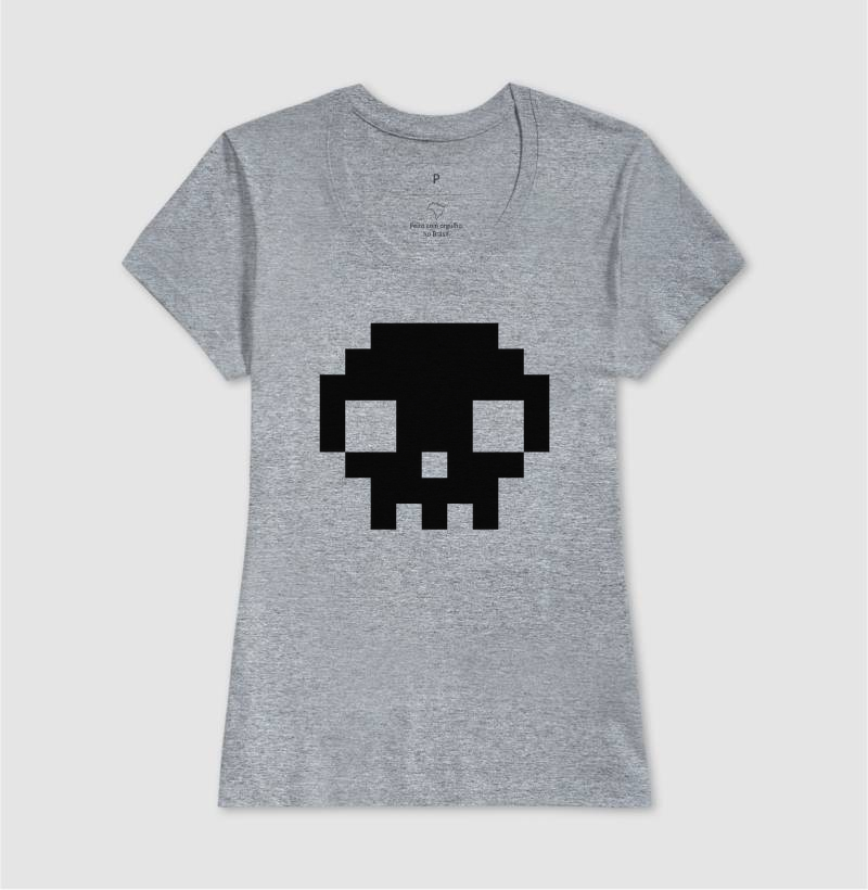 Camiseta Pixel Caveira - Imagem 9
