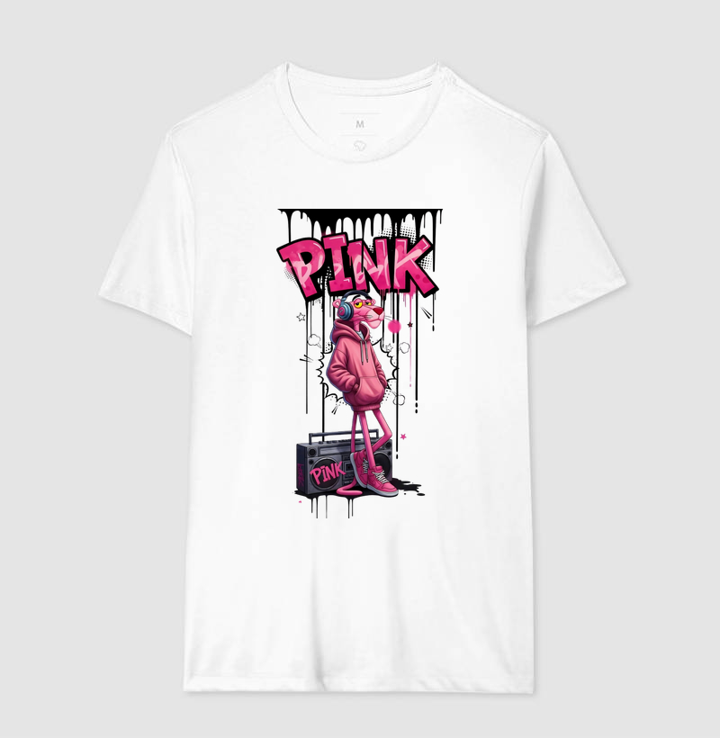 Camiseta Pantera Cor de Rosa Rap - Imagem 4
