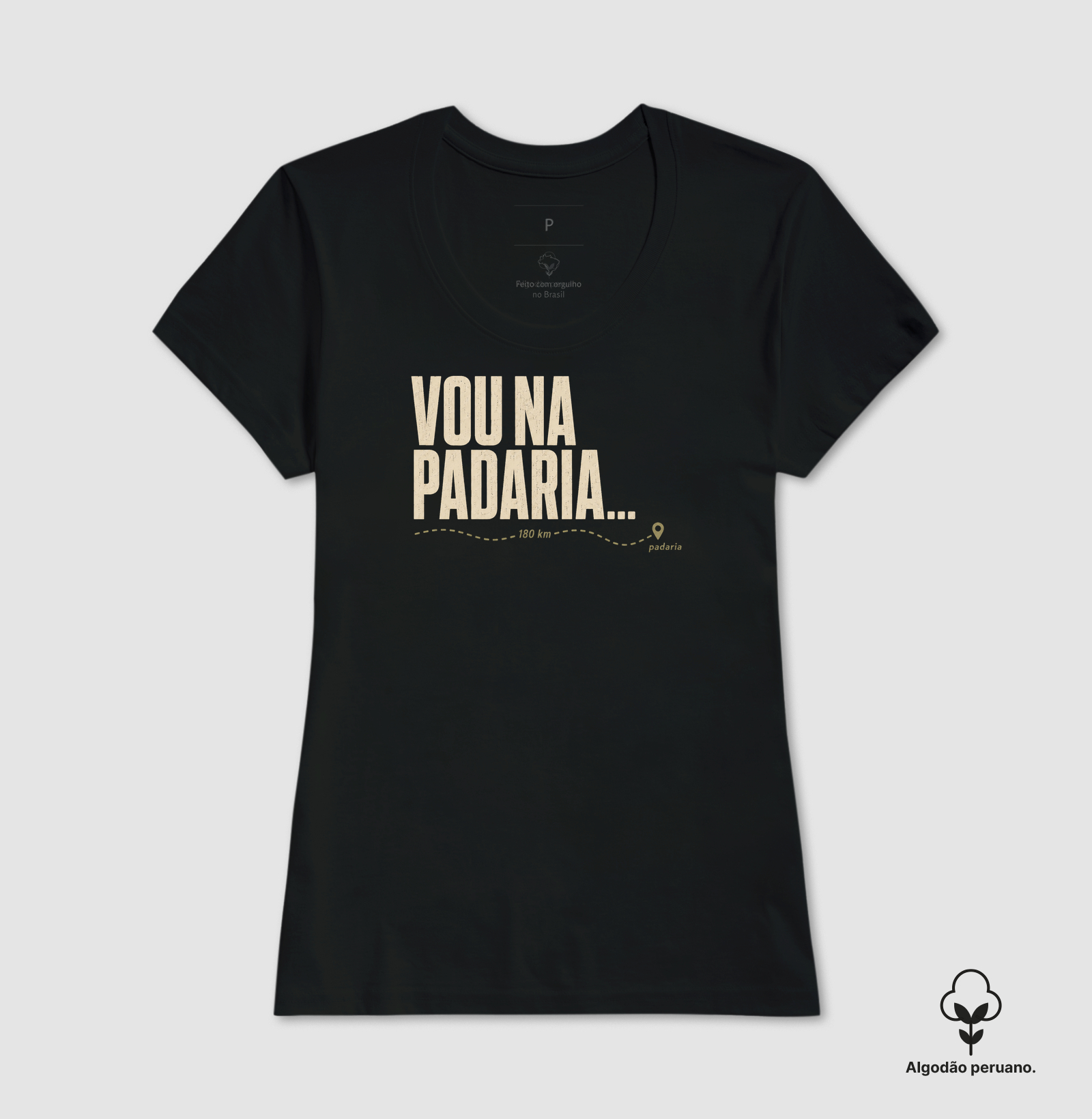 Camiseta Vou na Padaria... 180 km - Imagem 6