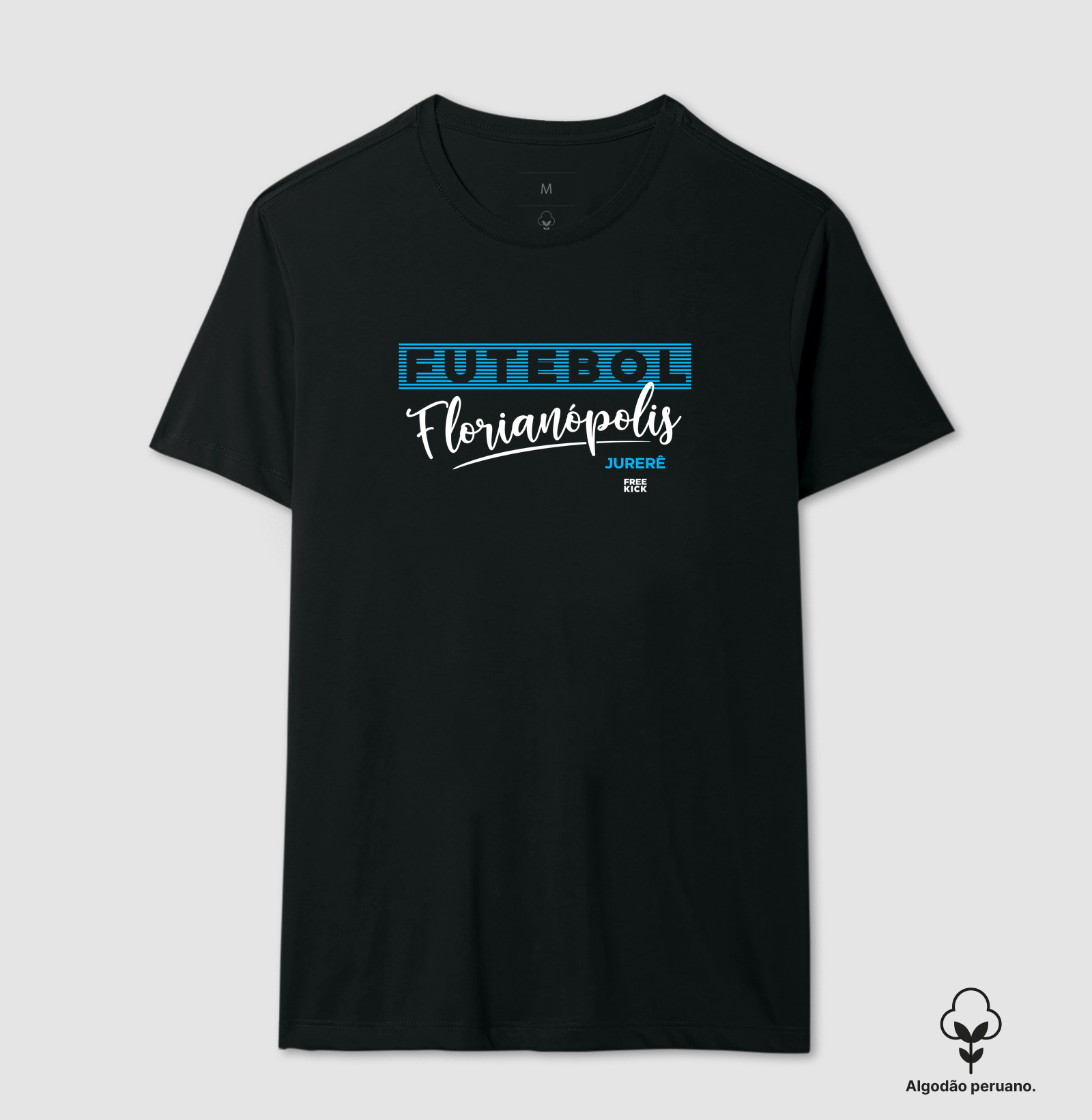 CAMISETA ALGODÃO PERUANO FREE KICK FUTEBOL FLORIANÓPOLIS JURERÊ - Imagem 2