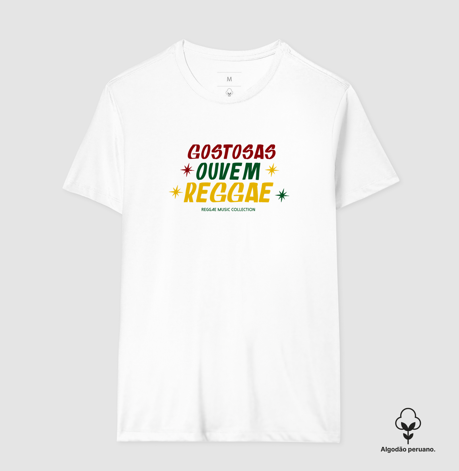 Camiseta Gostosas Ouvem Reggae! Coleção Reggae.  Masculino e feminino. Algodão Peruano. - Imagem 9