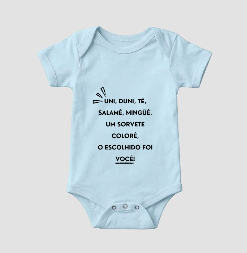 Body Infantil Uni, Duni, Tê - Letras Pretas - Imagem 7