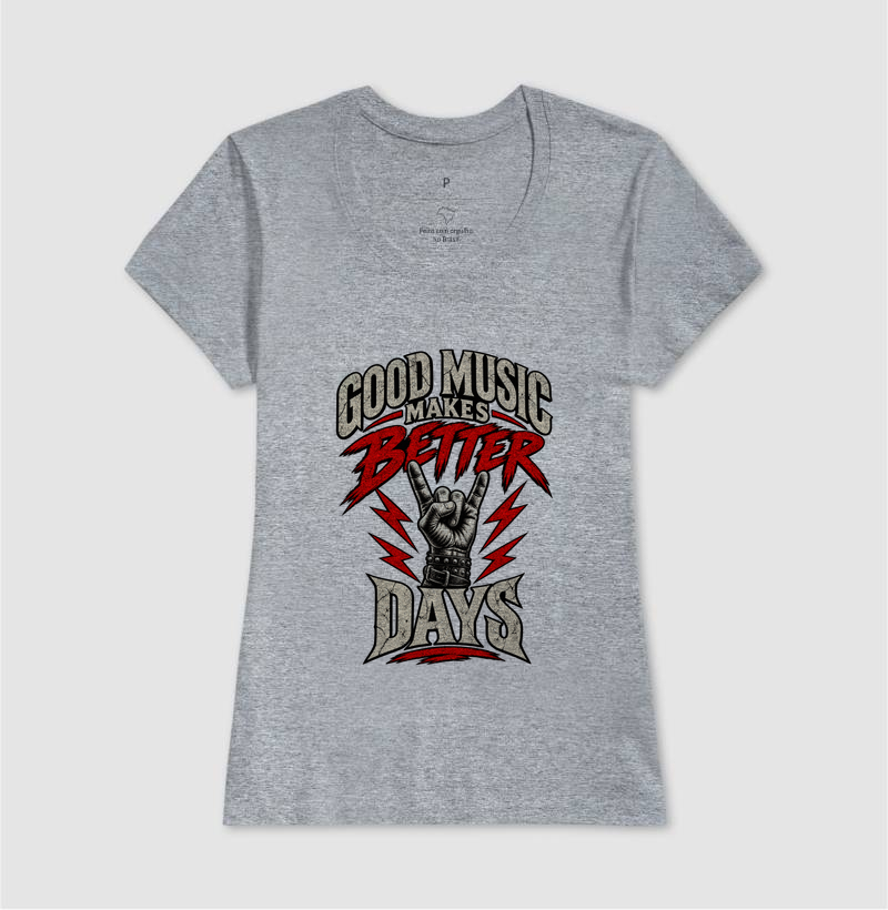 Camiseta Rock Good Music Makes Better Days – Estampa Rock’n’Roll - Imagem 9