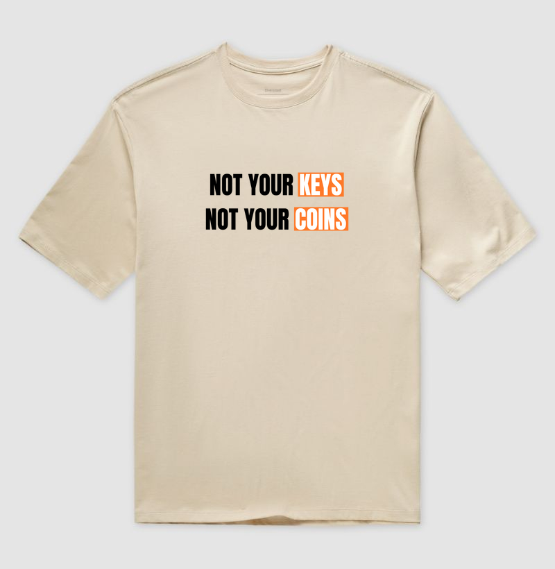 Camiseta Bitcoin Not Your Keys, Not Your Coins - Imagem 3