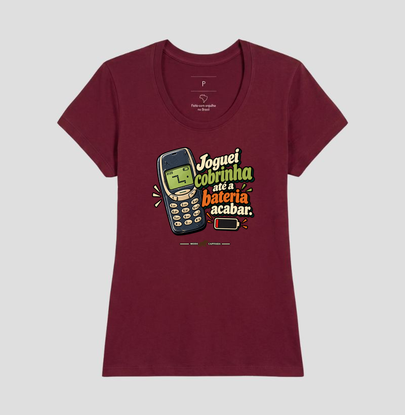 JOGUEI COBRINHA ATÉ A BATERIA ACABAR - Modo capivara - Camiseta - Imagem 19