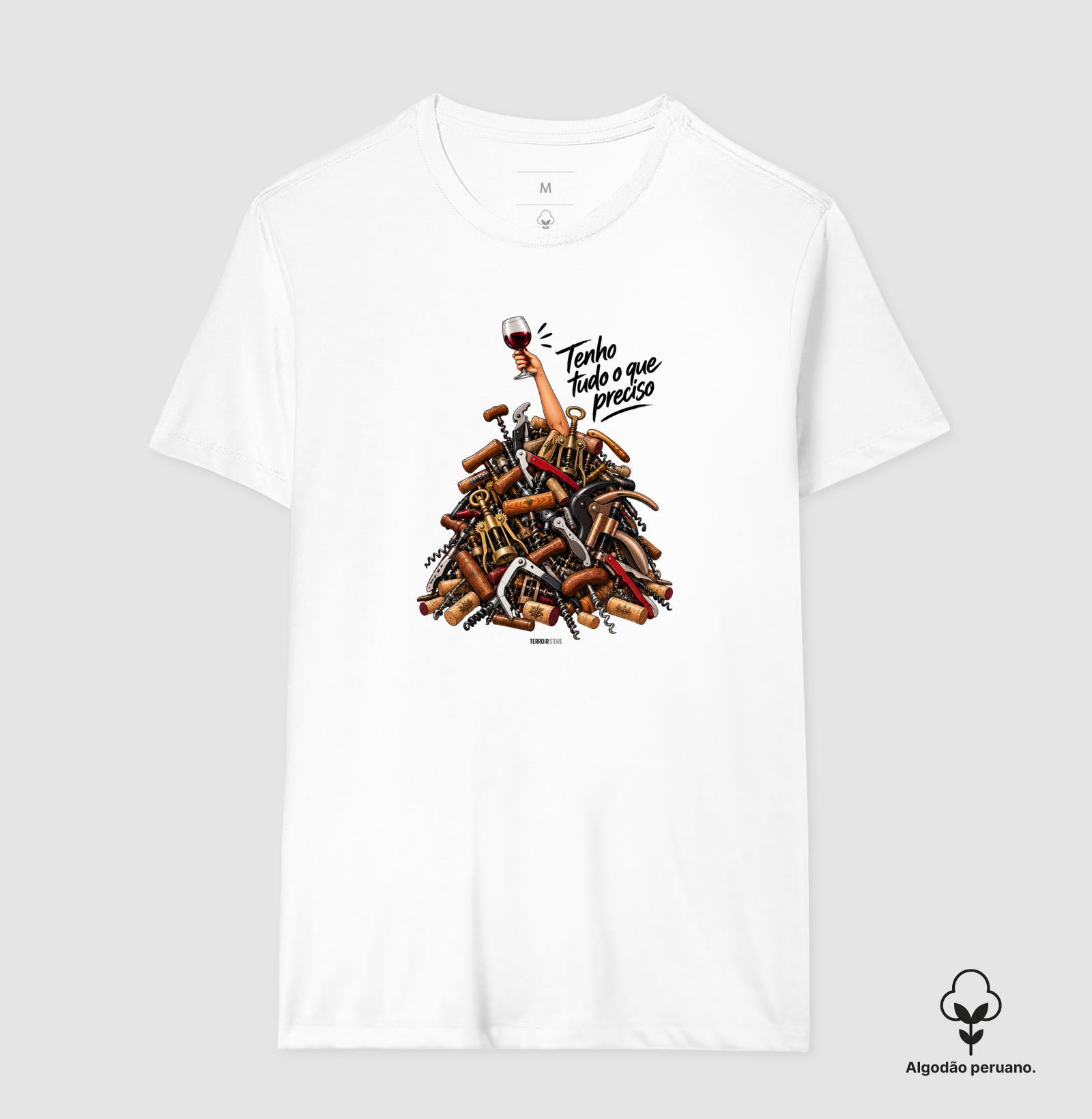 Camiseta “Tenho Tudo o Que Preciso (Mais Vinho)” – Wine Lover - Imagem 4