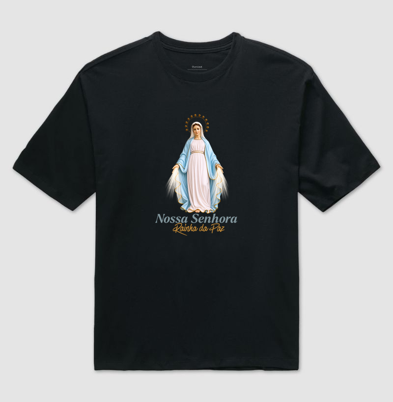 Camiseta Católica Nossa Senhora Rainha da Paz - Imagem 2