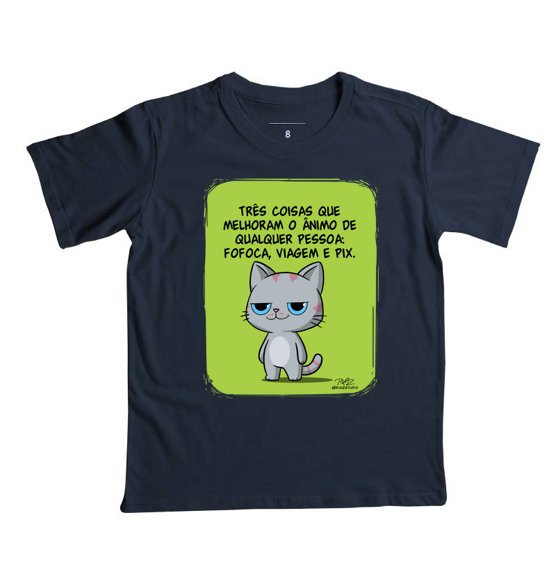 Camiseta Gato Sincero Fofoca Viagem e Pix - Imagem 5