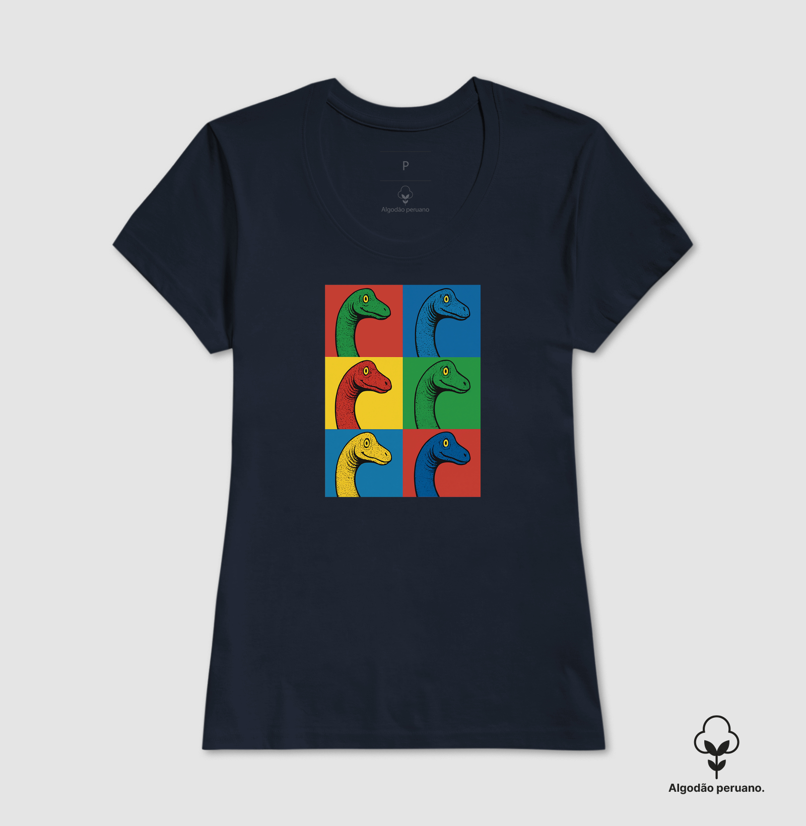 Camiseta Algodão Peruano Dino Pop Braquiossauro - Imagem 6