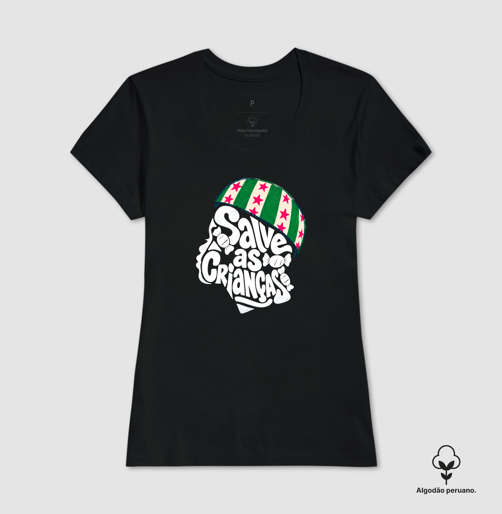Camiseta Algodão Peruano Salve as crianças - Imagem 3