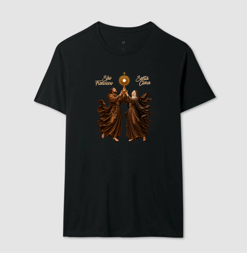 Camiseta São Francisco e Santa Clara de Assis - Adoradores do Santíssimo - Imagem 2