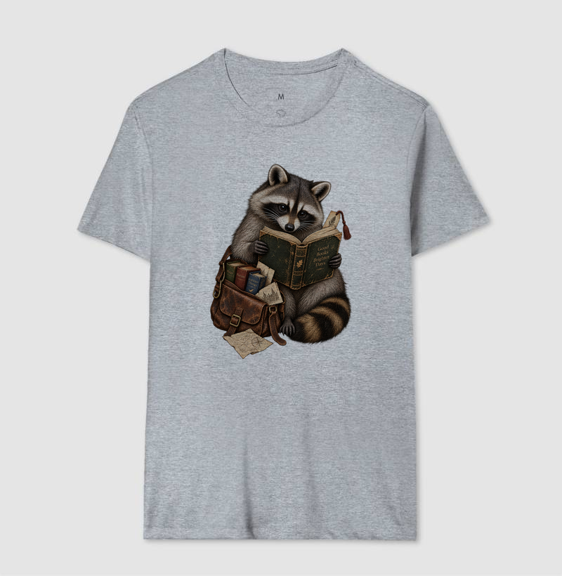 Camiseta Guaxinim Leitor - Imagem 8