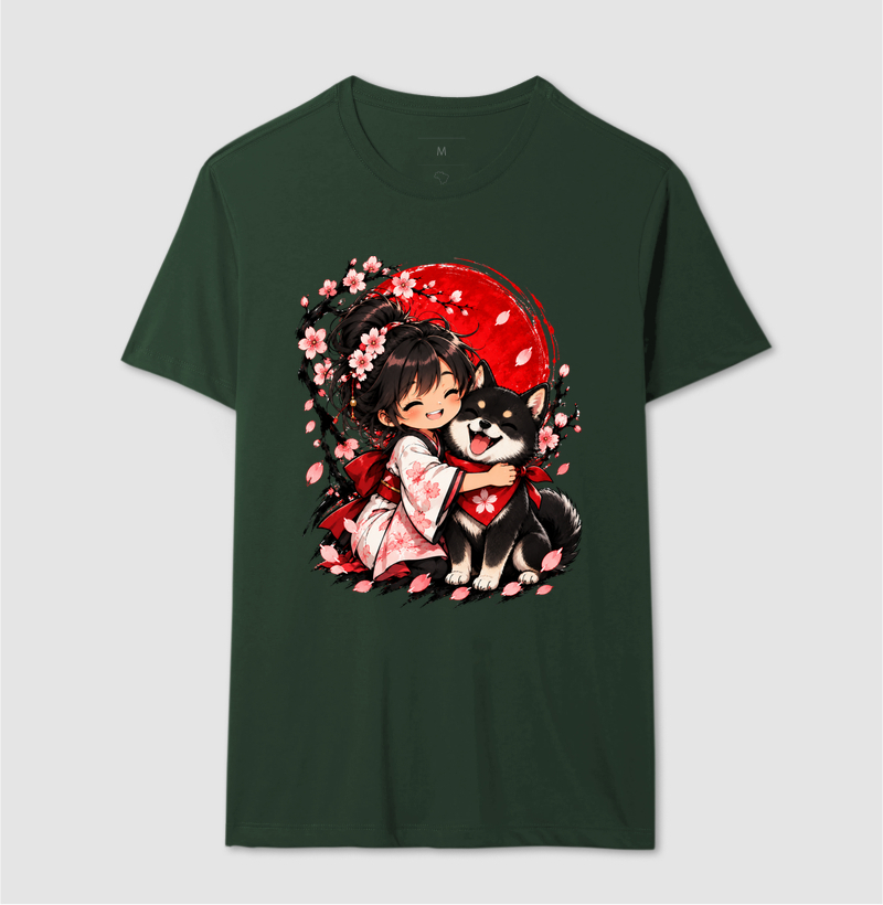 Sakura & Shiba — Amizade que Floresce (Preto) - Imagem 12