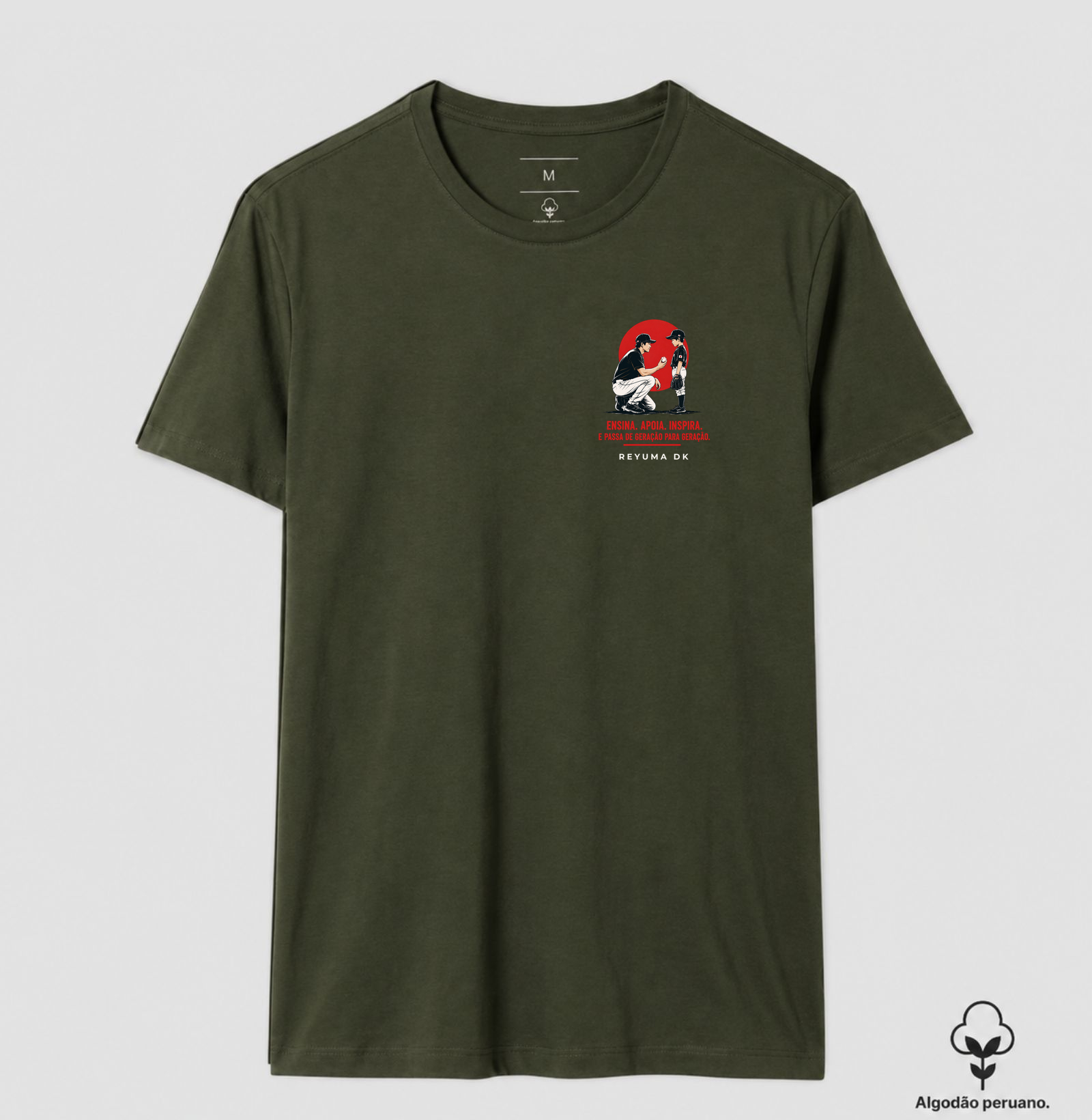 Camiseta Masculina de Algodão Peruano Baseball " Geração em Geração" - Pai e Filho - Imagem 6