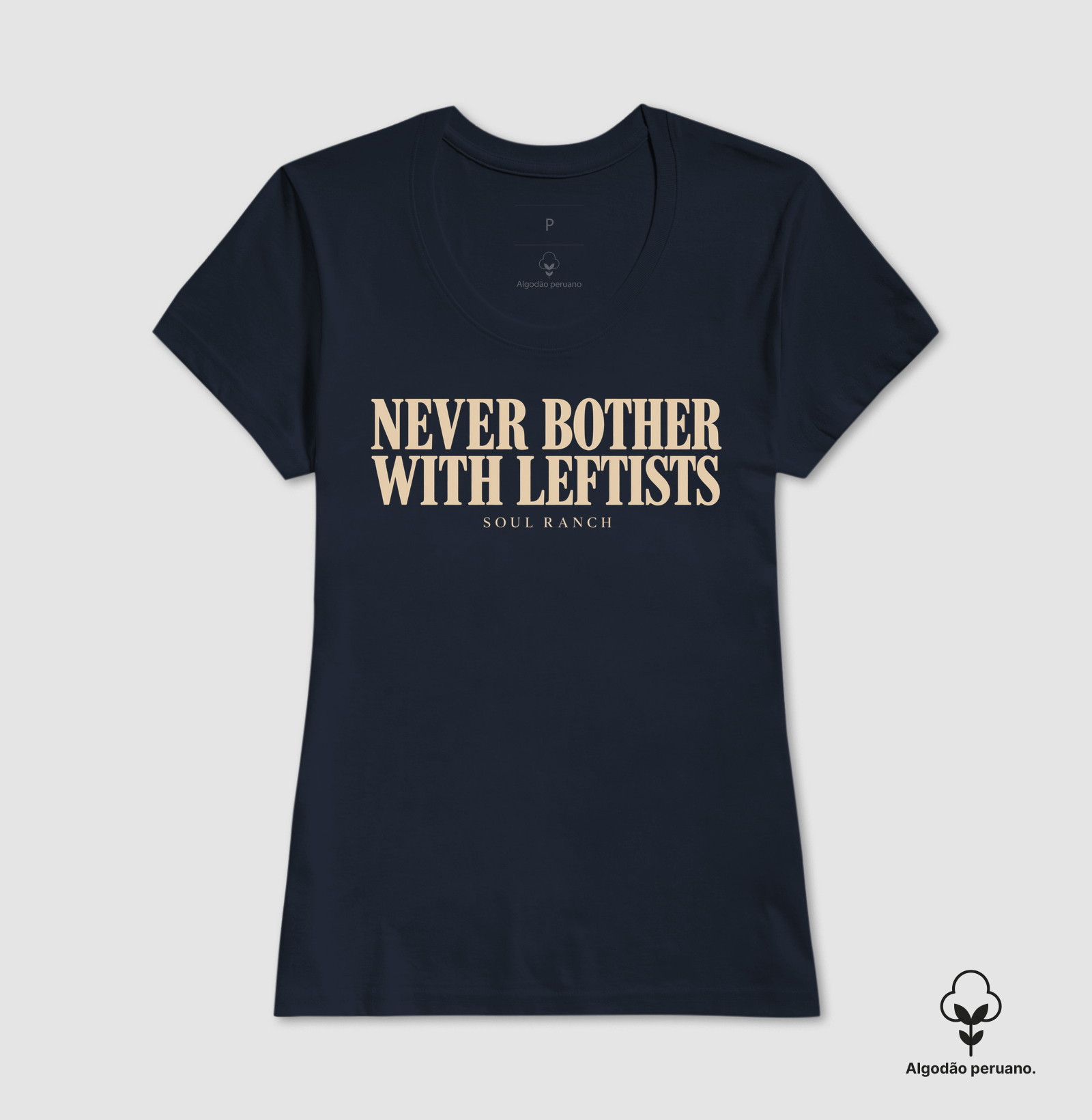 Camiseta em Algodão Peruano Never Bother with Leftists - Imagem 5