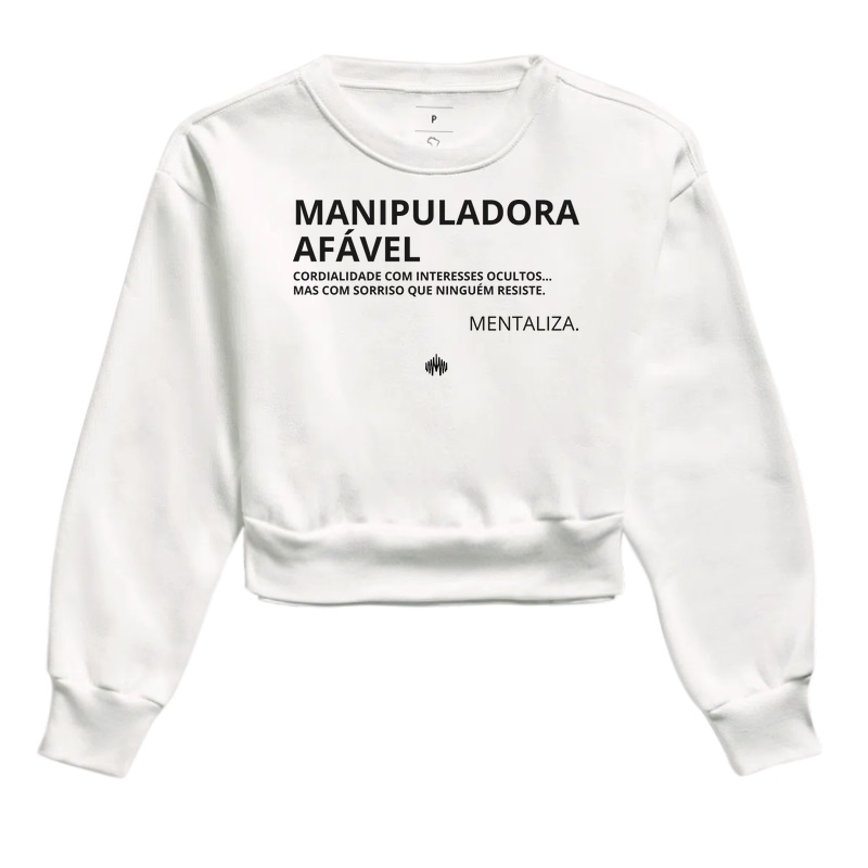 Manipulador(a) Afável - Cropped Moletom