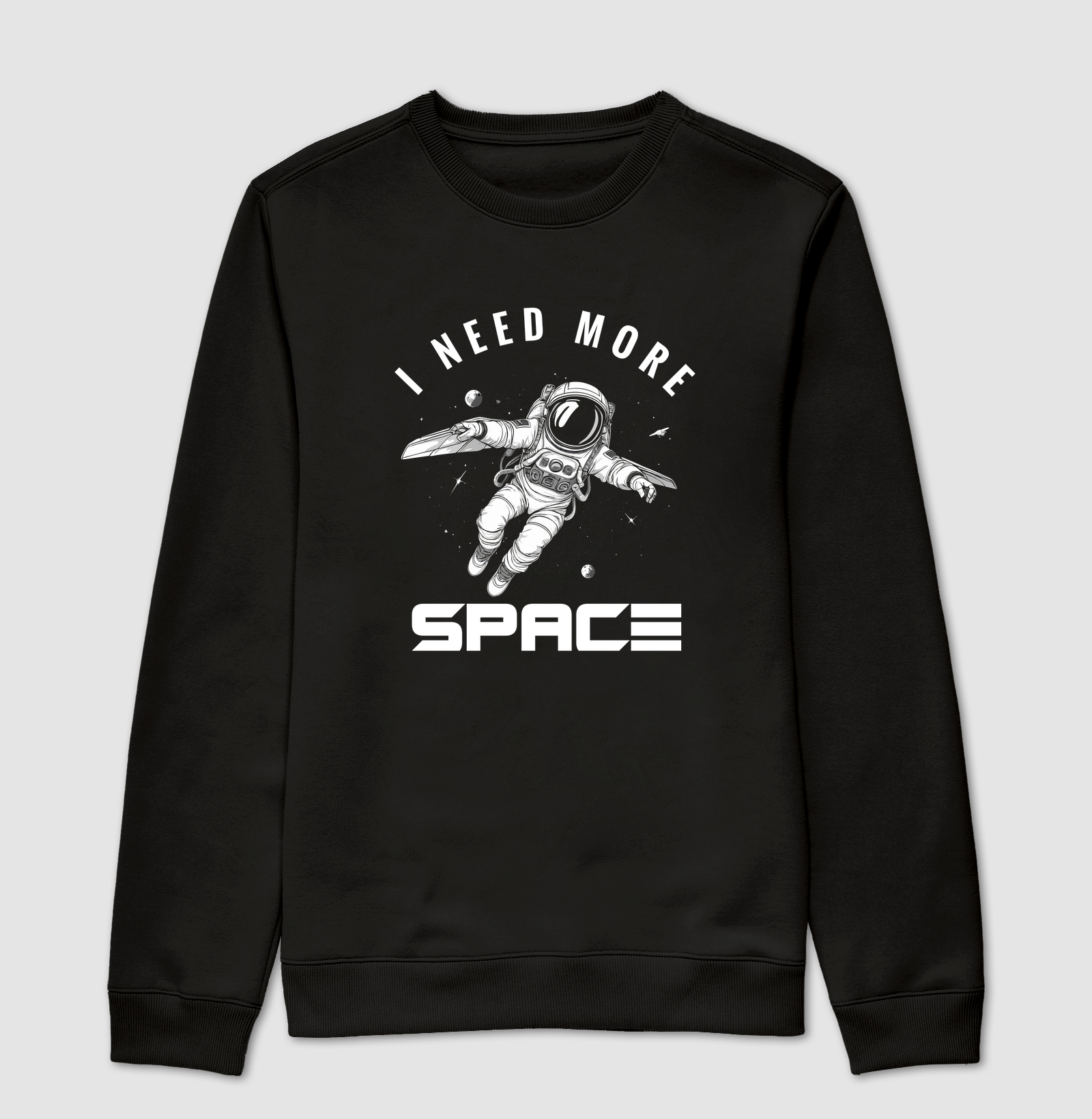 Suéter Moletom Astronauta I Need More Space (Coleção Infinito) - Imagem 2