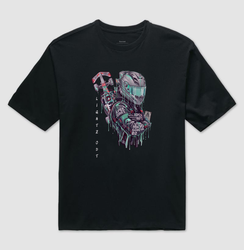 Camiseta Oversized Piloto F | Linha Abstract — Aion Abstract - Imagem 4
