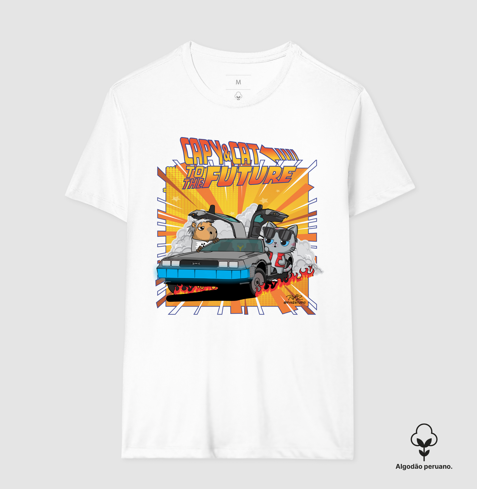Camiseta Capy & Cat to the Future - Imagem 5