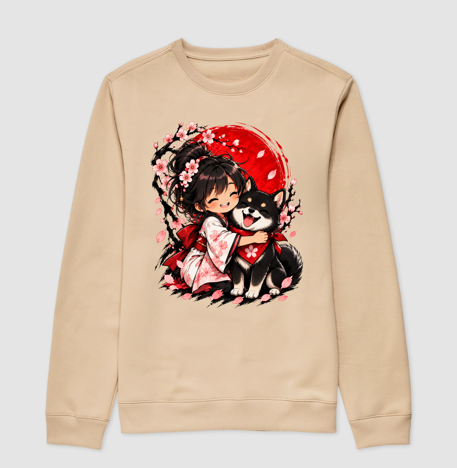 Sakura & Shiba — Amizade que Floresce (Preto) - Imagem 3