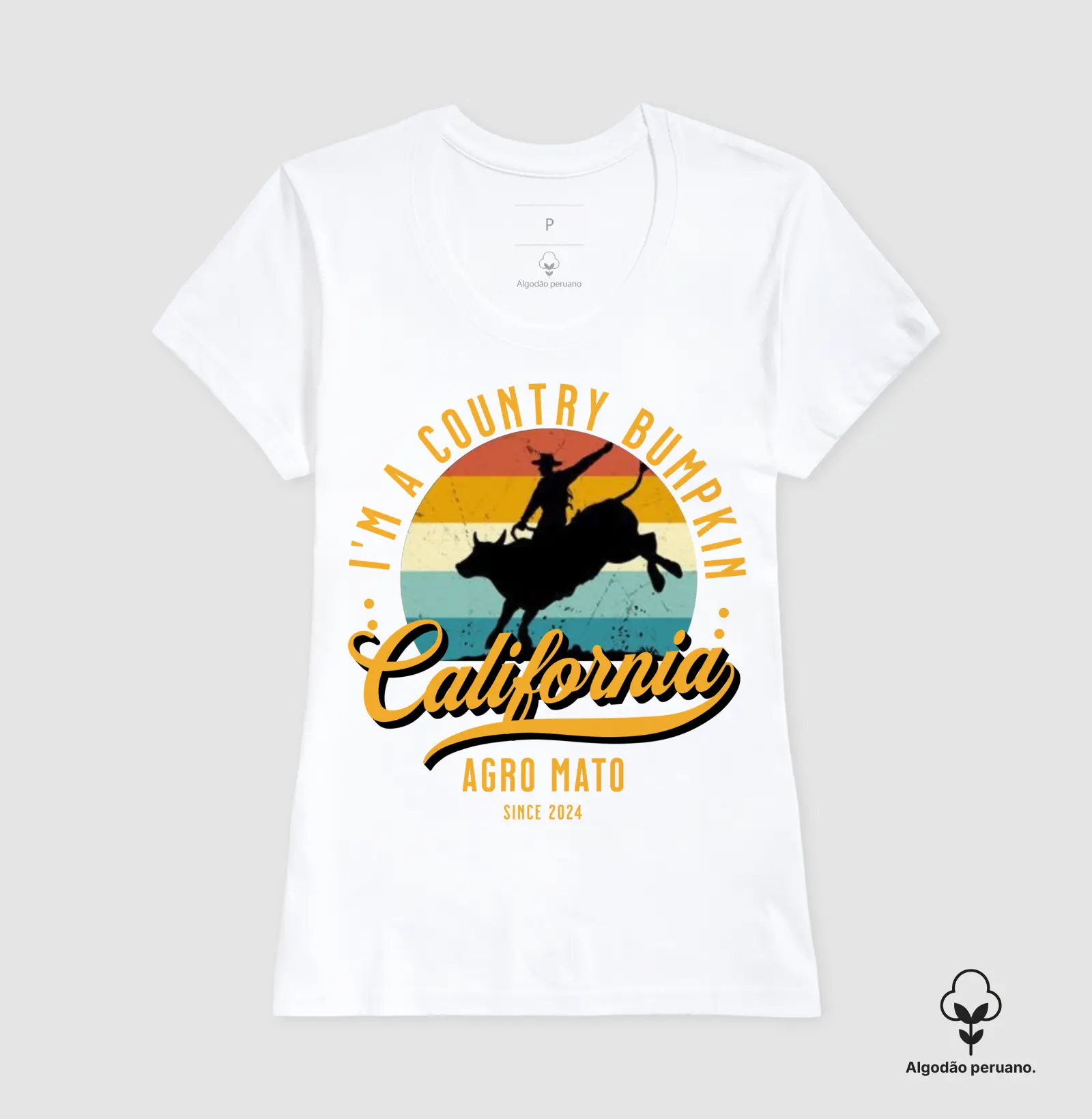 Camiseta Algodão Peruano Country California - Imagem 4