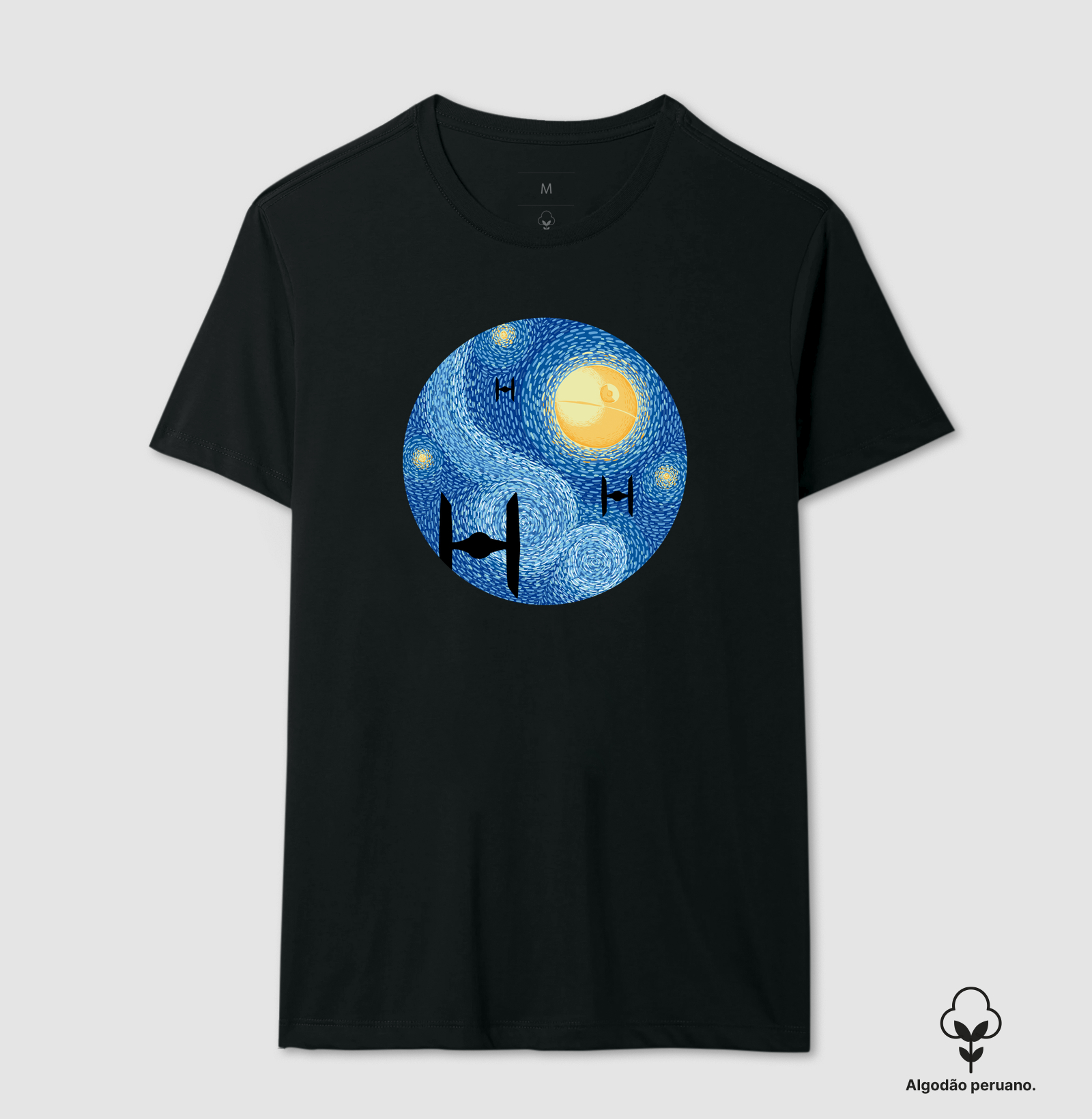 Camiseta Algodão Peruano Noite Estrelada - Imagem 4