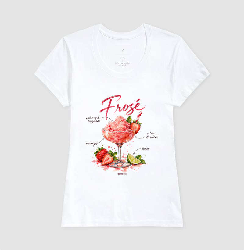 Camiseta Frosé – Drink com Vinho Rosé e Morango - Imagem 5