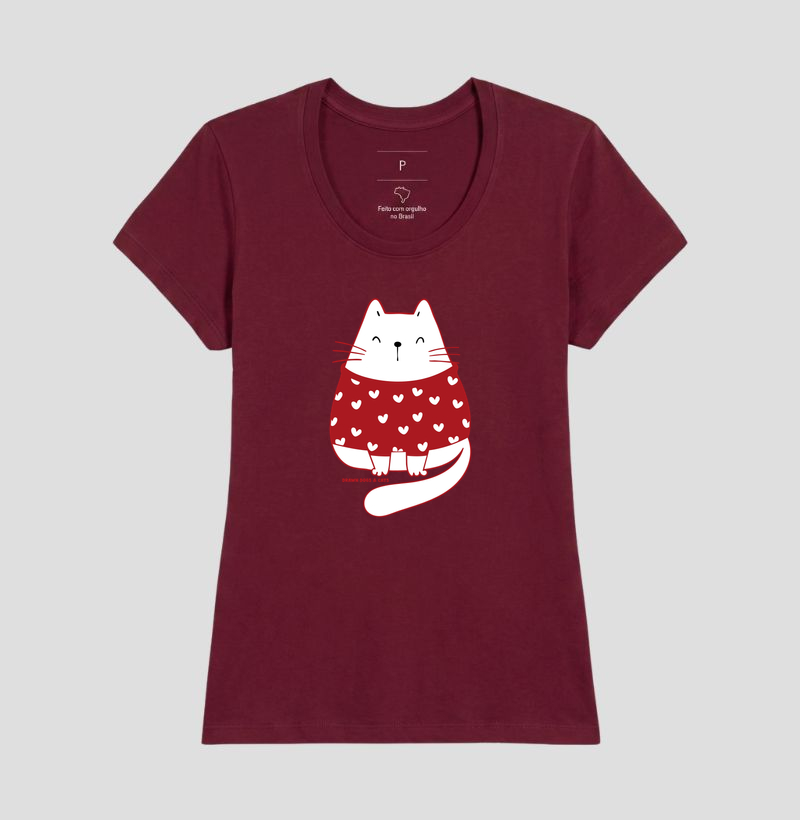 Gata branca de suéter vermelho - Imagem 20