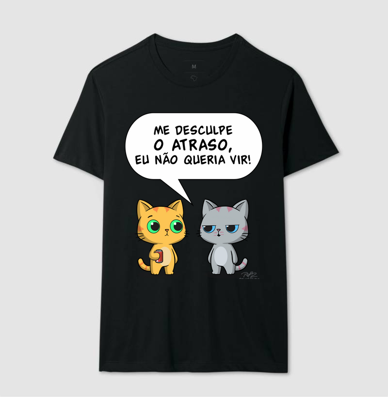 Camiseta Gato Sincero Atraso - Imagem 2