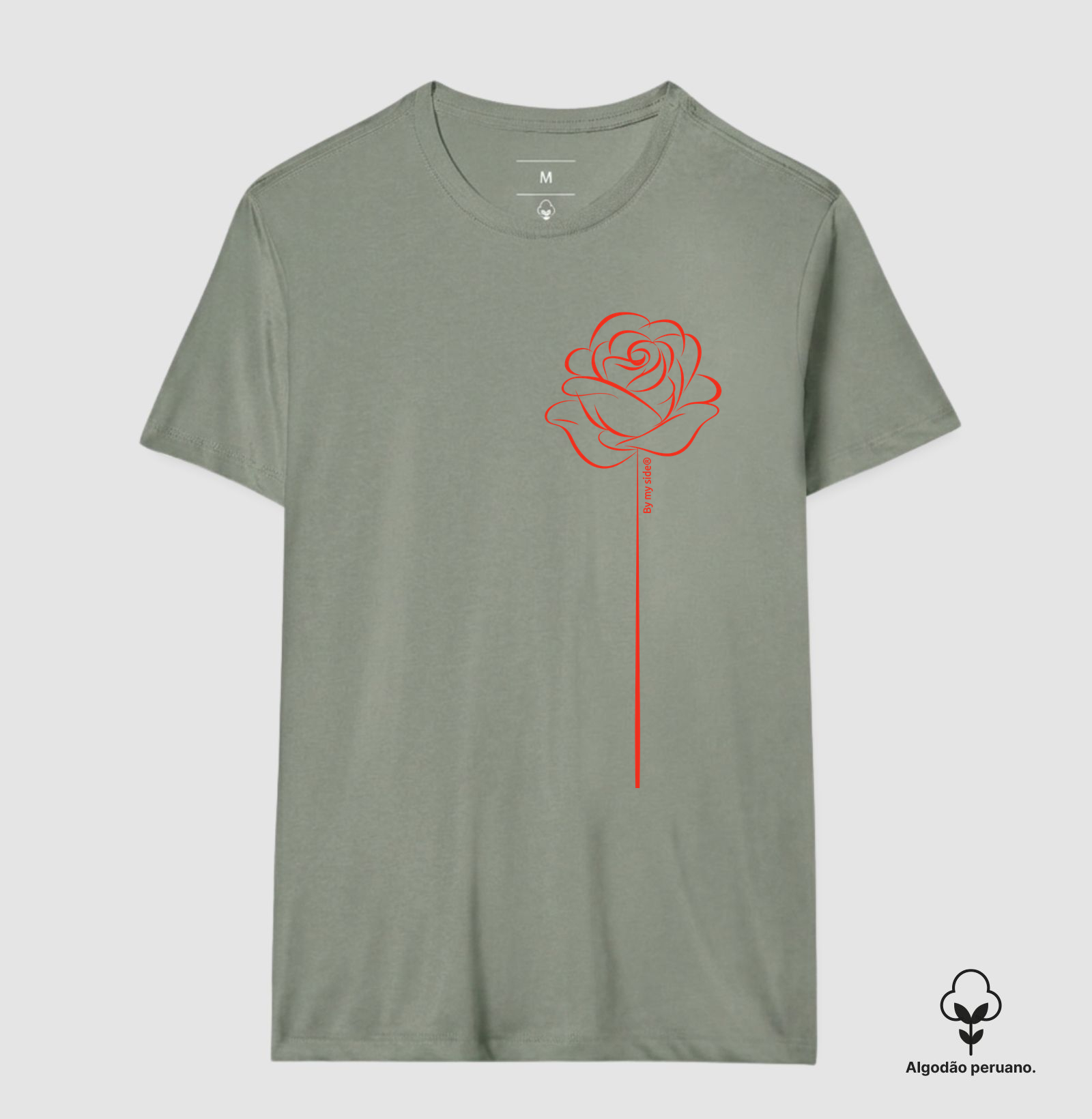 ROSA SOLITÁRIA - Algodão Peruano - Imagem 4