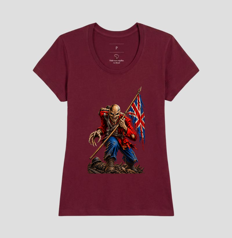 Camiseta Heavy Metal Caveira Soldado Britânico – Estampa Rock Dark Iron Maiden - Imagem 15