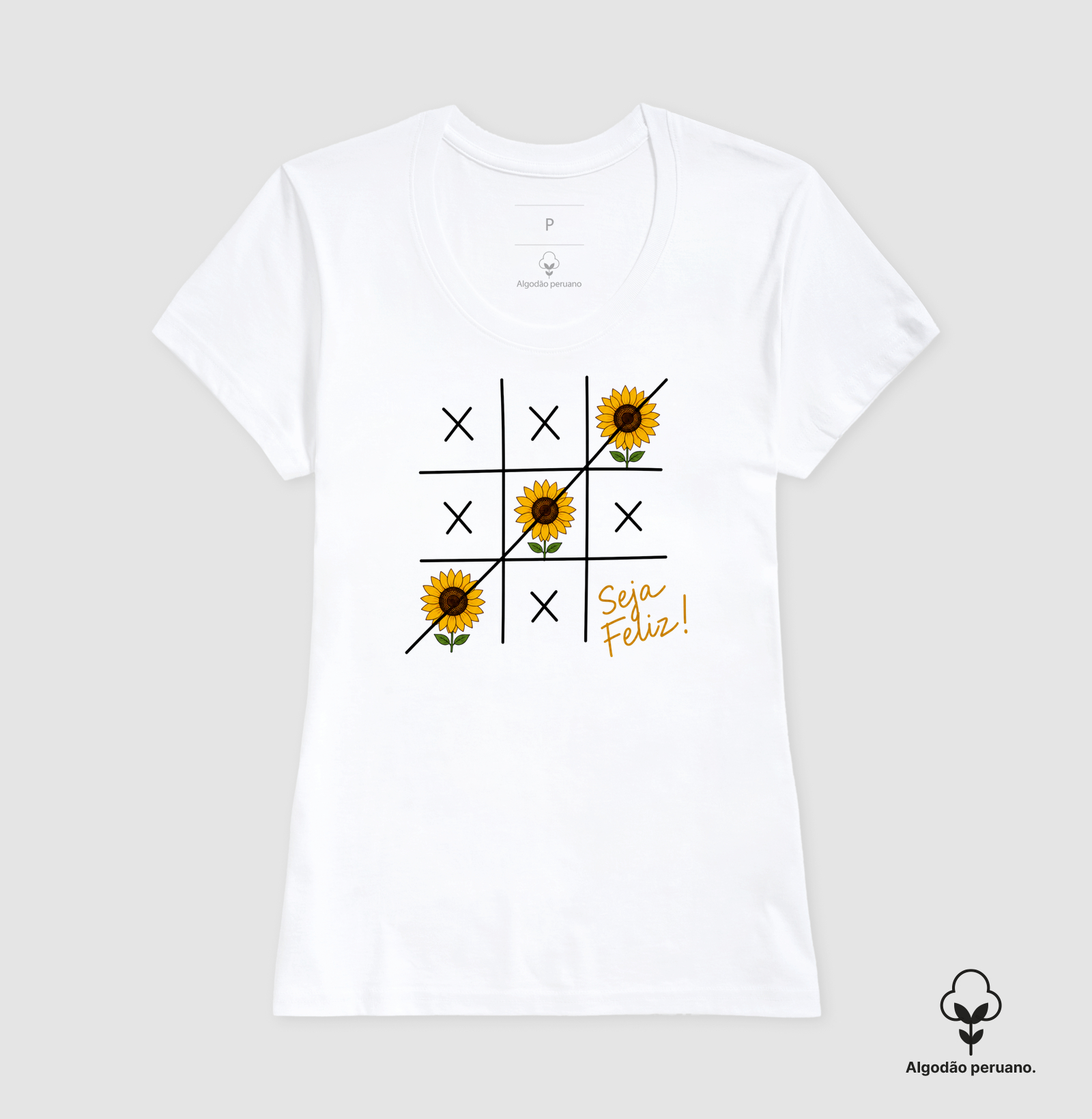 Camiseta Seja Feliz Girassol - Imagem 7